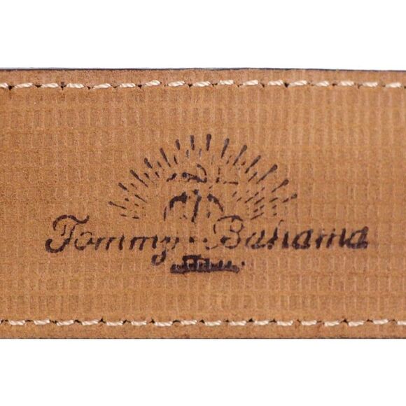 Tommy Bahama Spain TAN BROWN GENUINE LEATHER 1 1/8\